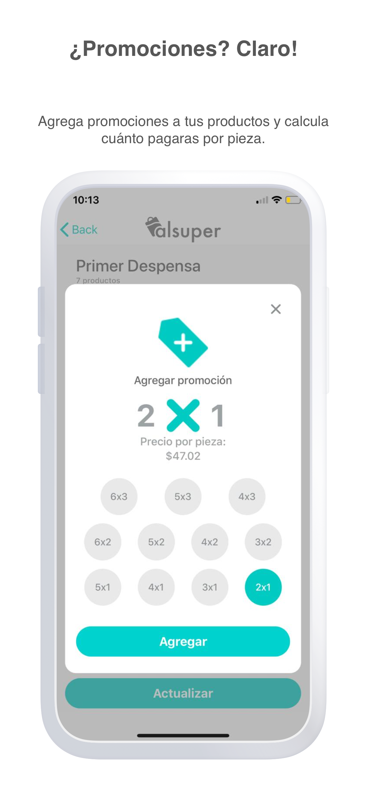 Pantalla para crear presupuesto y nueva visita en Alsuper Pro