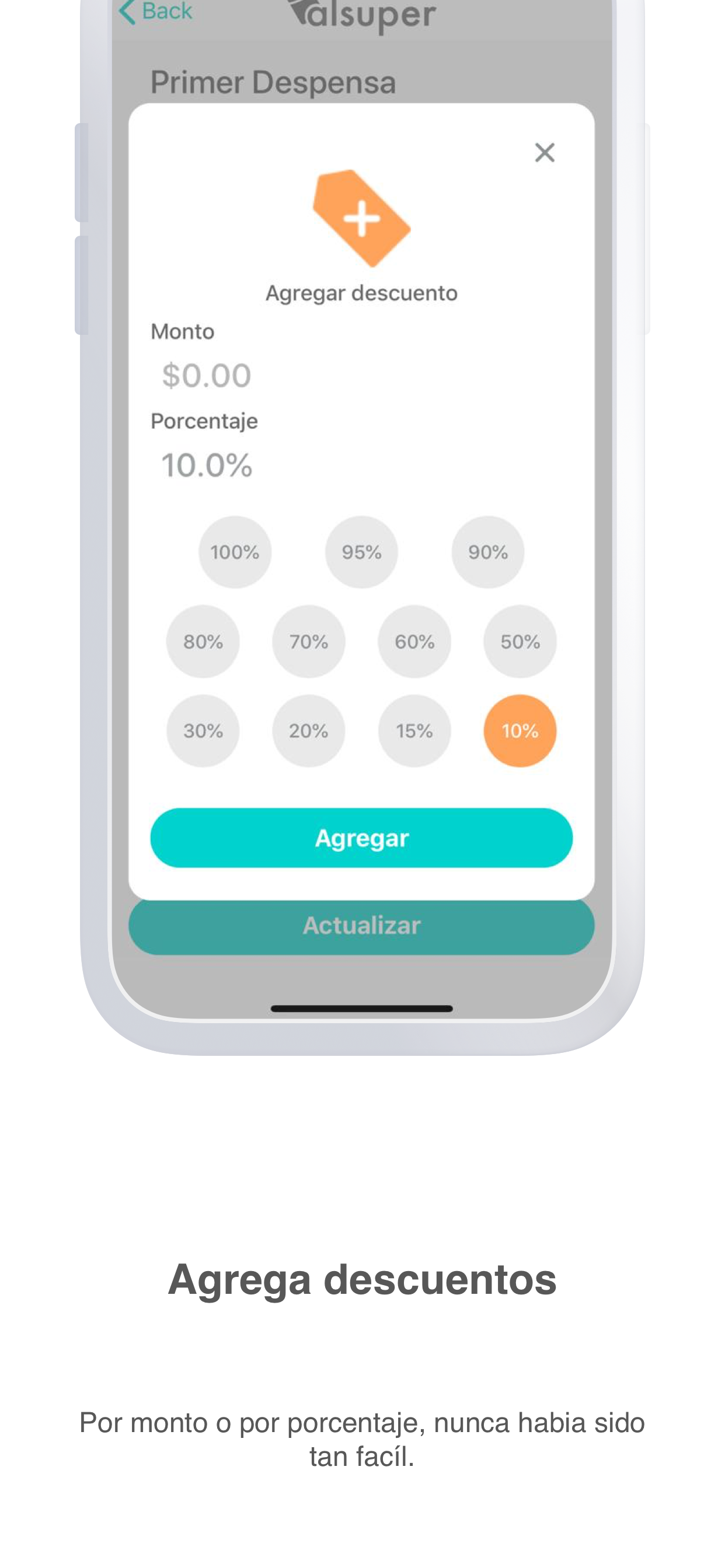 Pantalla de sugerencias de lugares cercanos donde comprar en Alsuper Pro